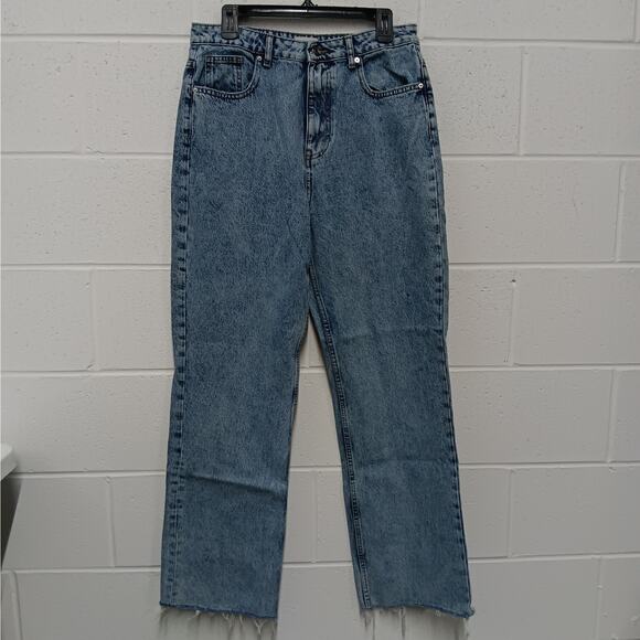 SO Juniors Size 13 Jeans Girls Acid Wash Hi-Rise Jeans Denim Cutoff Cuff‎ Pants - Picture 2 of 7